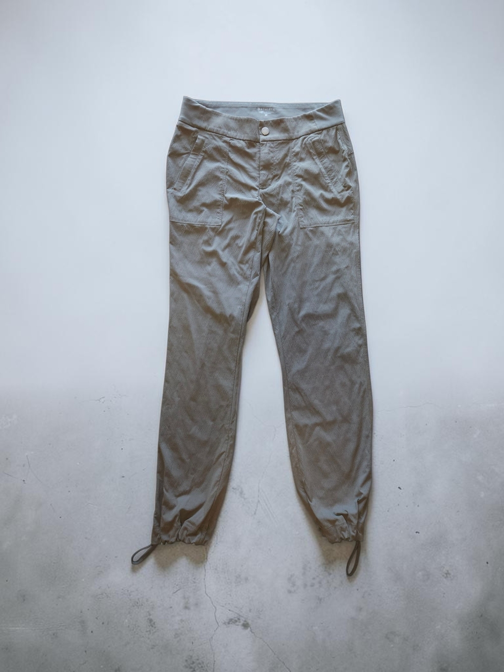 Athleta Olive Green/Gray Drawstring Hem Joggers